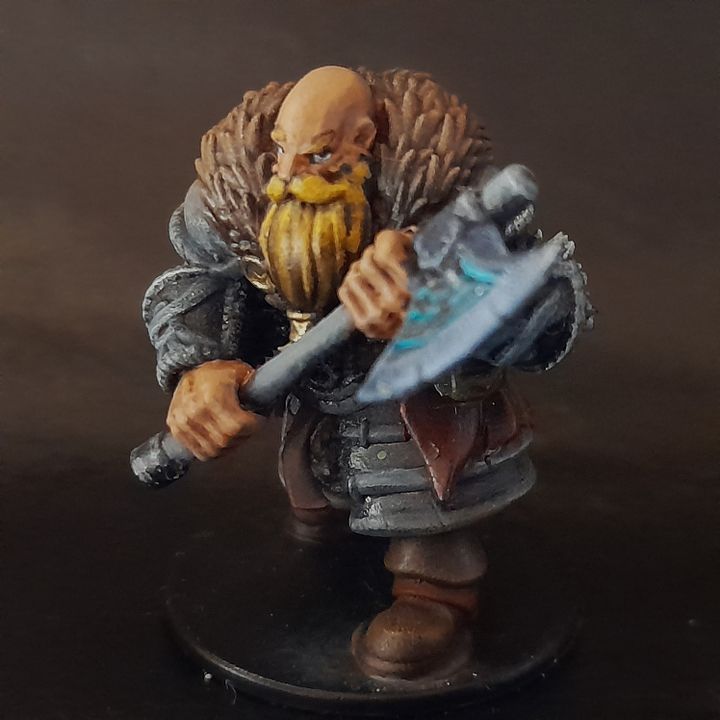 Customer build of ''Dwarf Warrior" KICKSTARTER FREE Pre-supported Model shared by Luca Lo Basso