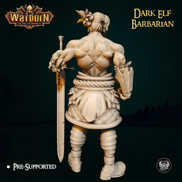 Dark Elf Barbarian digital STL gallery - dark-elf-v2-1