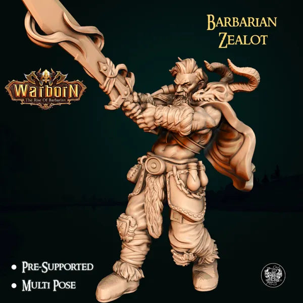 Zealot Barbarian digital STL preview