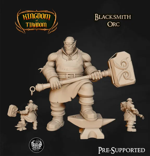 Orc Blacksmith digital STL preview