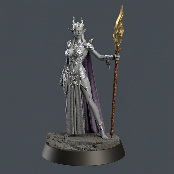 Dark Elf Pose 1 digital STL preview 1