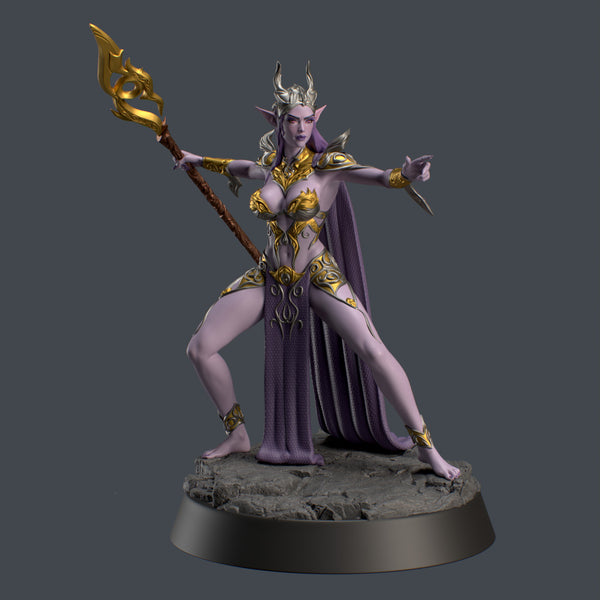 Dark Elf Pose 1 digital STL preview 2
