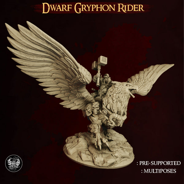 Dwarf Gryphon Rider digital STL preview 2