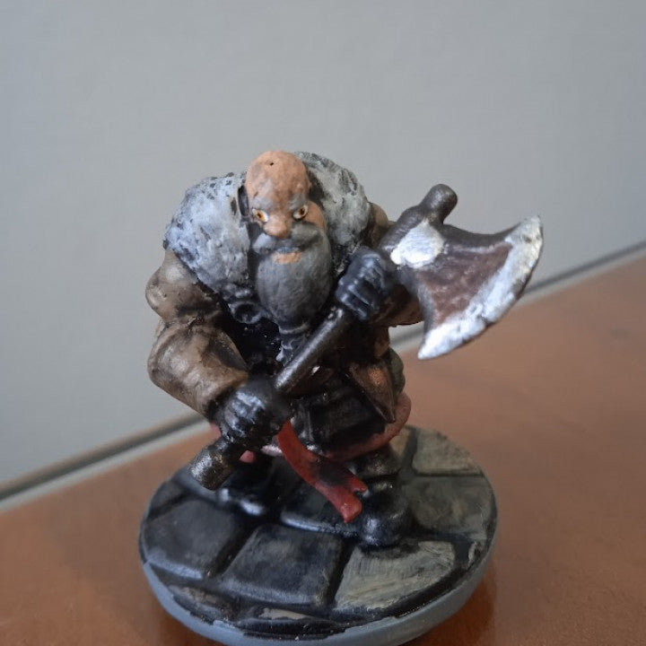 Dwarf Warrior KICKSTARTER FREE Pre-supported Model