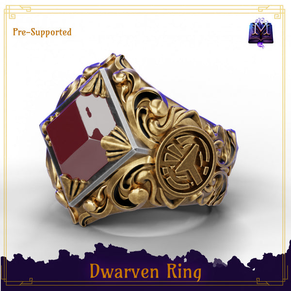 Dwarven Ring digital STL preview 1