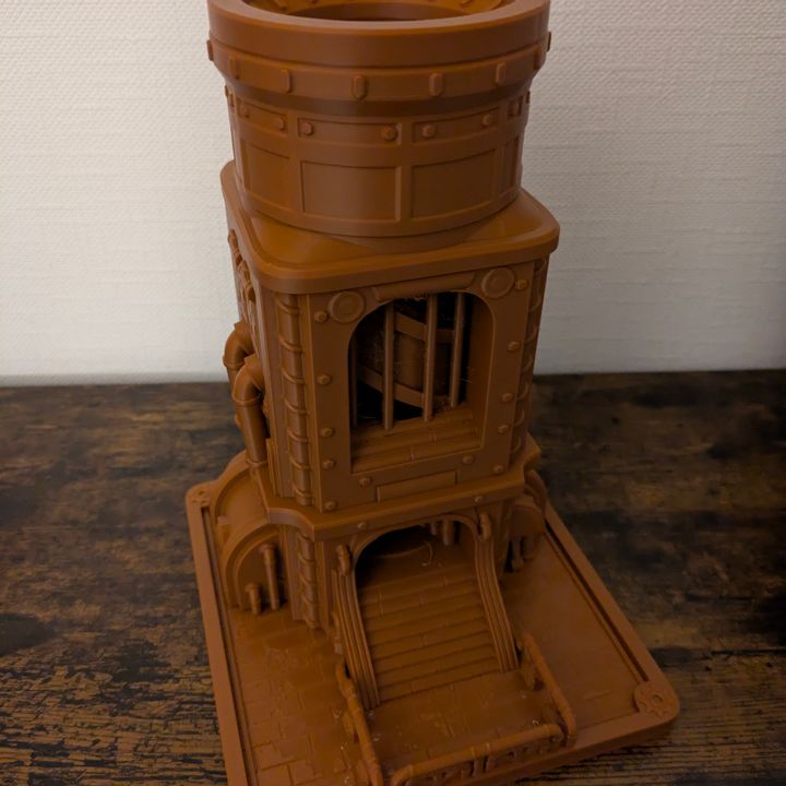 Steampunk Power Generator Dice Tower community print by Rostant Antoine
