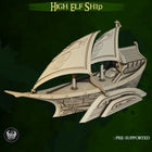Elf Sailing Ship digital STL preview