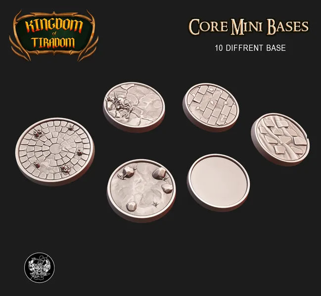 Kingdom of Tiradom 25 mm Miniature Bases