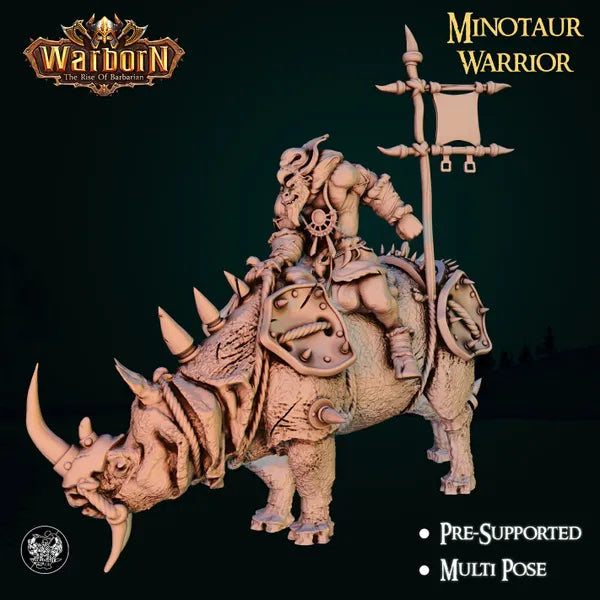 Minotaur Warrior digital STL preview
