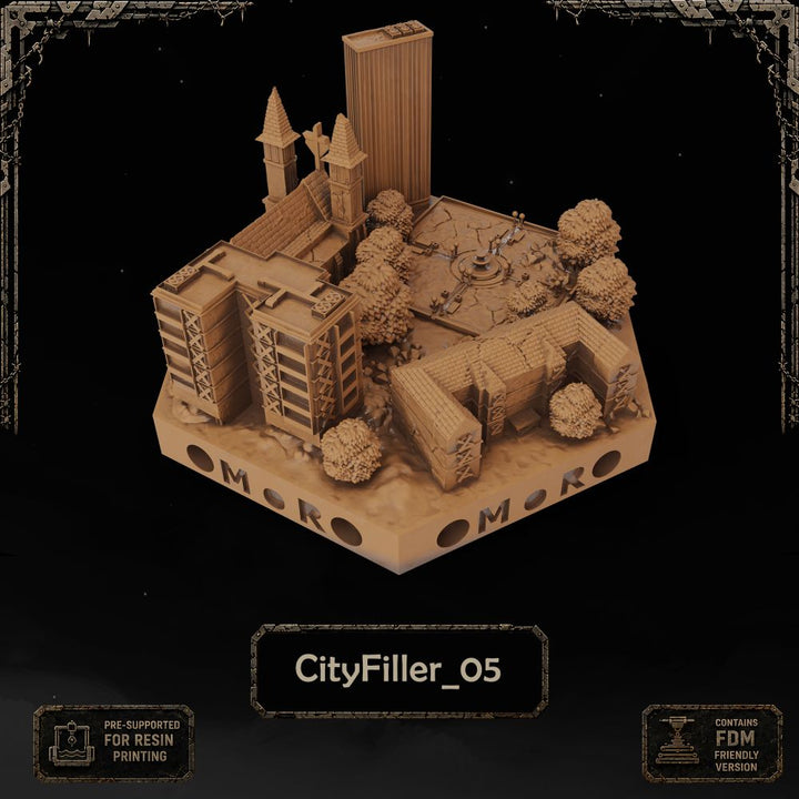 Apocalypse City Filler Tiles printable STL tile preview 4 — included tile image 4