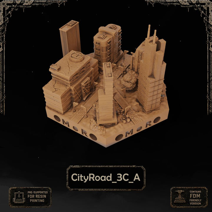 Apocalypse City Road Tiles printable STL tile preview 6 — included tile image 6
