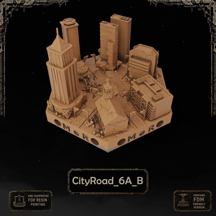 Apocalypse City Road Tiles printable STL tile preview 7 — included tile image 7