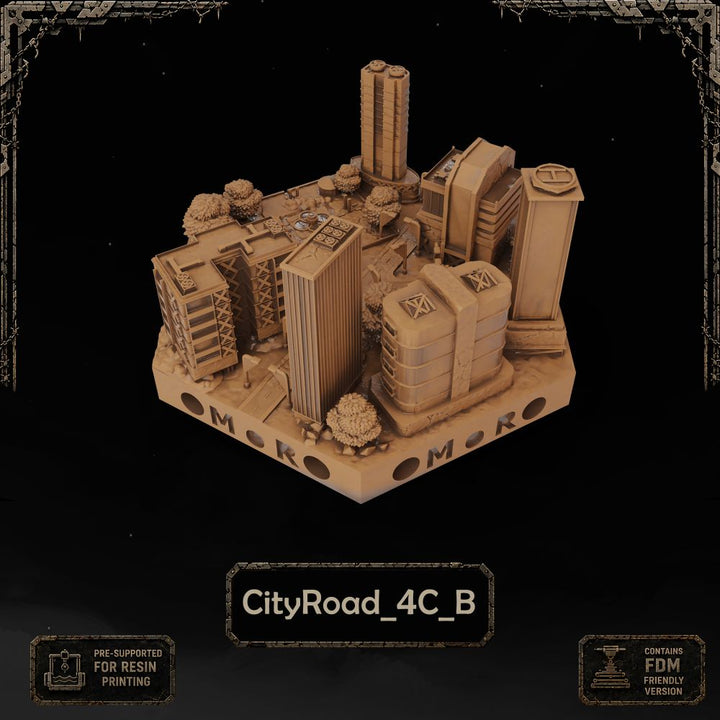 Apocalypse City Road Tiles printable STL tile preview 9 — included tile image 9