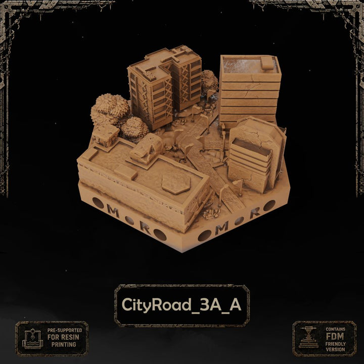 Apocalypse City Road Tiles printable STL tile preview 10 — included tile image 10