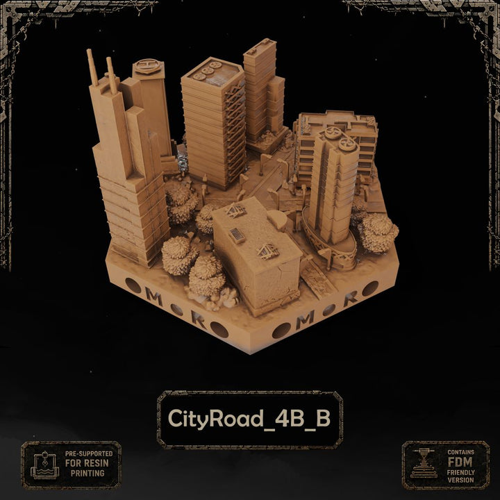Apocalypse City Road Tiles printable STL tile preview 11 — included tile image 11