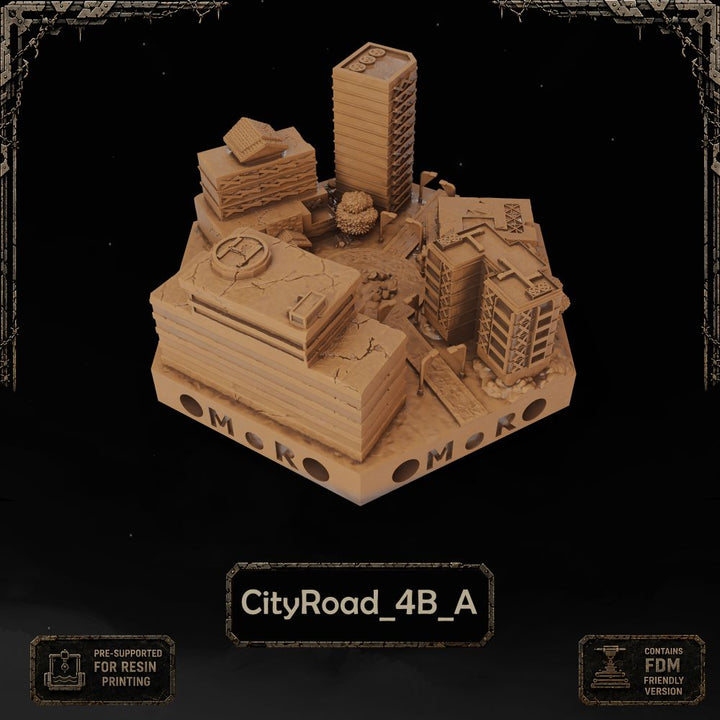 Apocalypse City Road Tiles printable STL tile preview 12 — included tile image 12