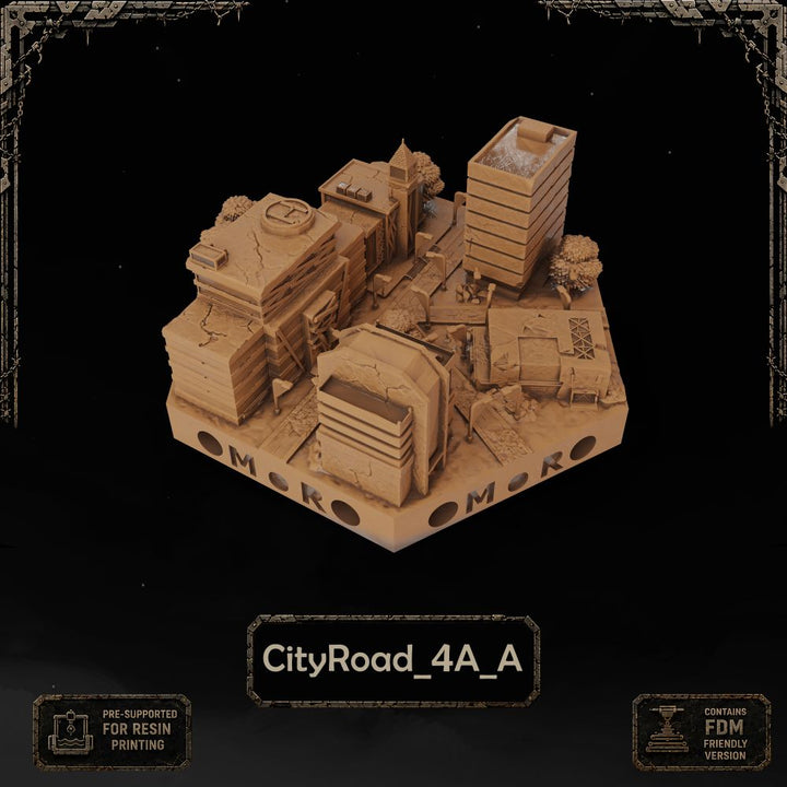 Apocalypse City Road Tiles printable STL tile preview 13 — included tile image 13