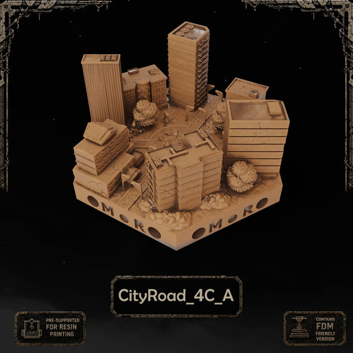 Apocalypse City Road Tiles printable STL tile preview 14 — included tile image 14