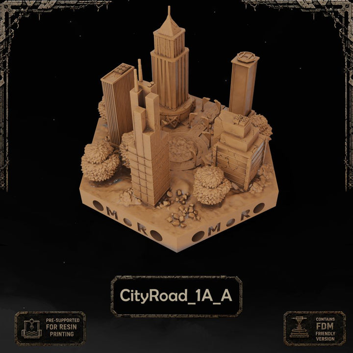 Apocalypse City Road Tiles printable STL tile preview 15 — included tile image 15