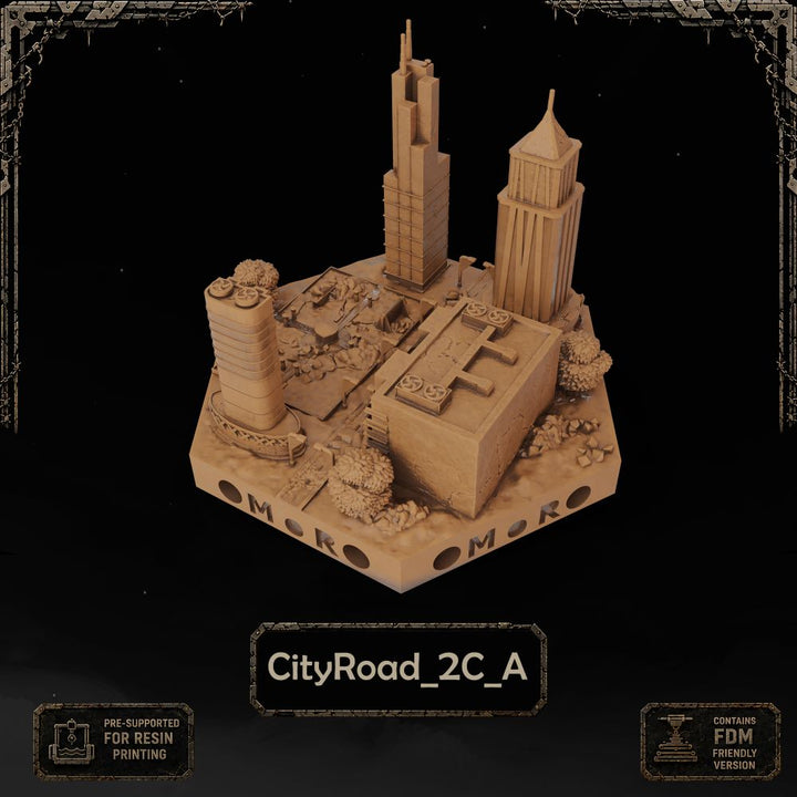 Apocalypse City Road Tiles printable STL tile preview 16 — included tile image 16