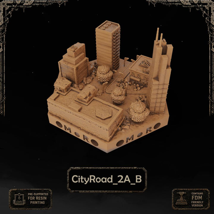 Apocalypse City Road Tiles printable STL tile preview 17 — included tile image 17