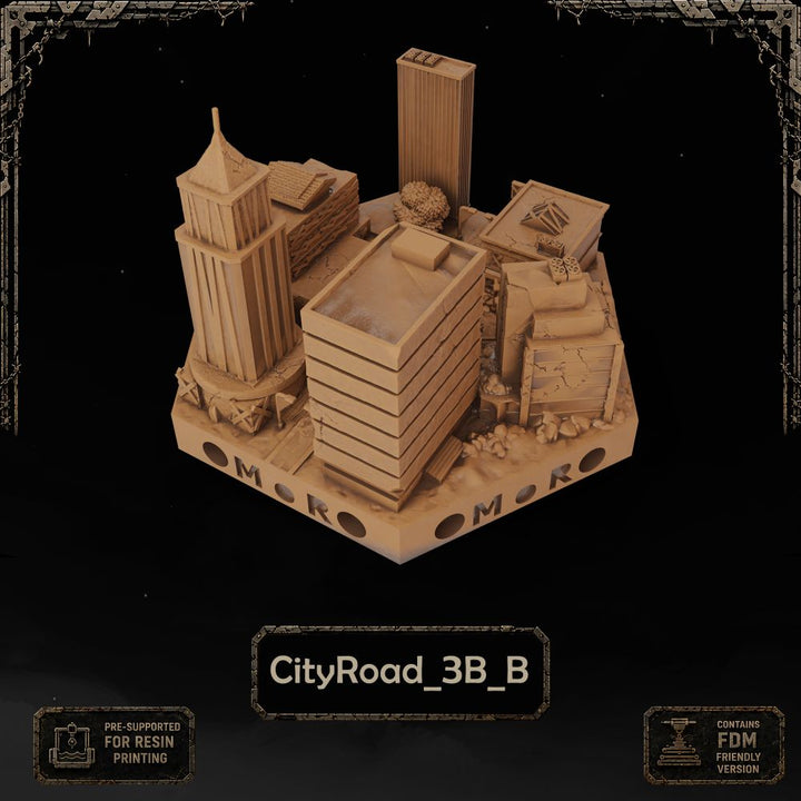 Apocalypse City Road Tiles printable STL tile preview 18 — included tile image 18