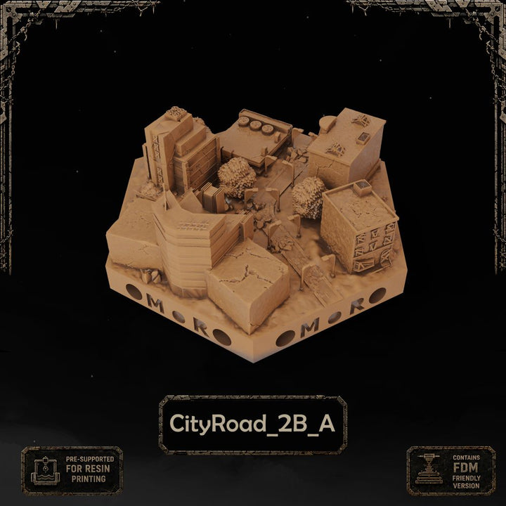 Apocalypse City Road Tiles printable STL tile preview 20 — included tile image 20