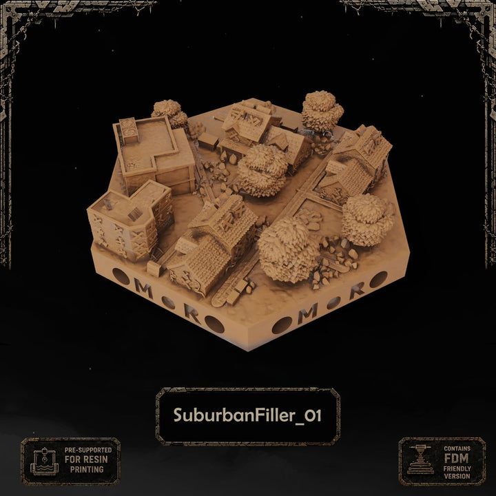 Apocalypse Suburban Filler Tiles printable STL tile preview 2 — included tile image 2