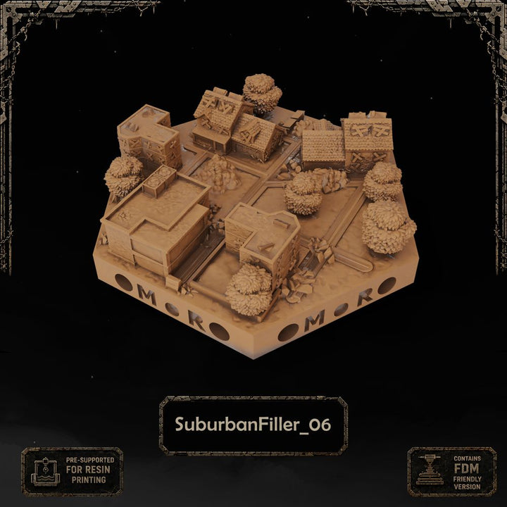 Apocalypse Suburban Filler Tiles printable STL tile preview 4 — included tile image 4