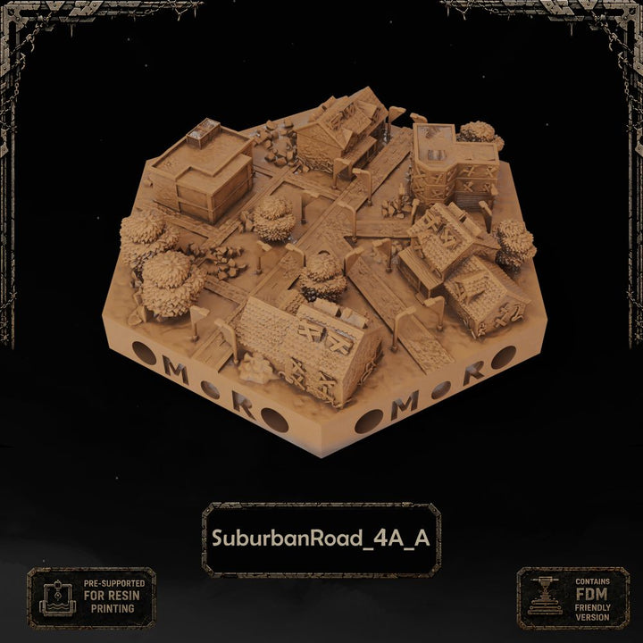 Apocalypse Suburban Road Tiles printable STL tile preview 6 — included tile image 6
