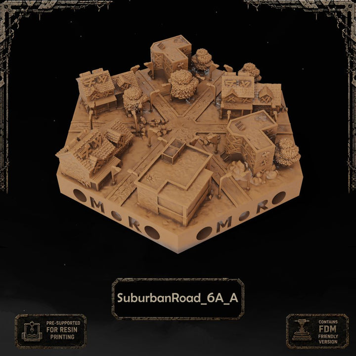 Apocalypse Suburban Road Tiles printable STL tile preview 7 — included tile image 7