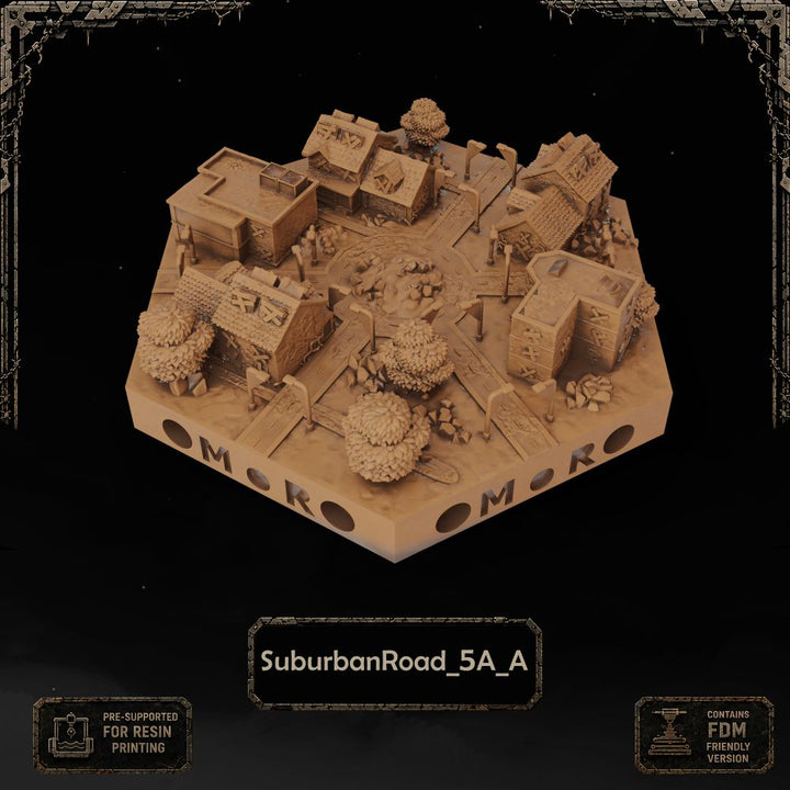 Apocalypse Suburban Road Tiles printable STL tile preview 9 — included tile image 9