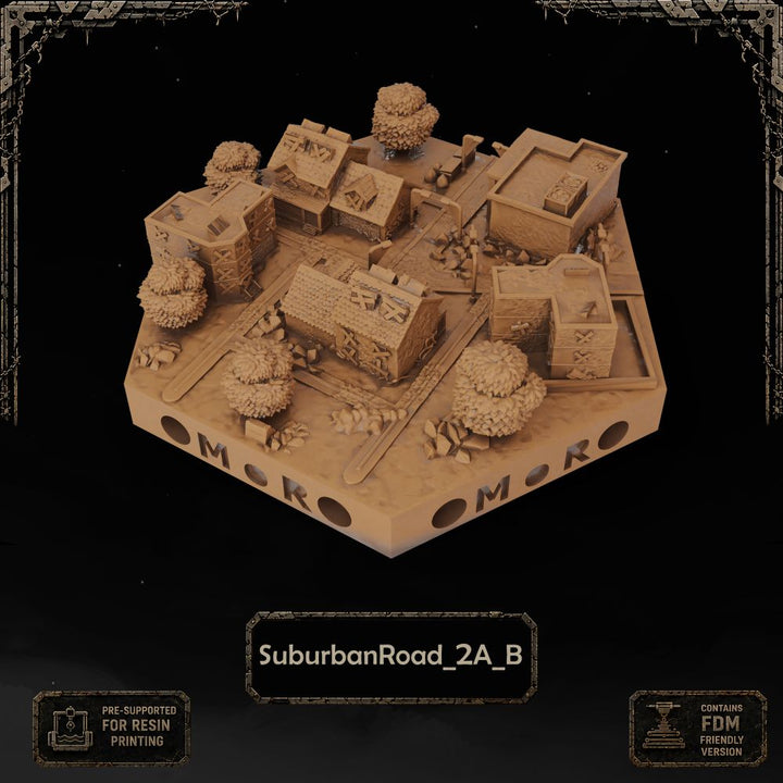 Apocalypse Suburban Road Tiles printable STL tile preview 10 — included tile image 10