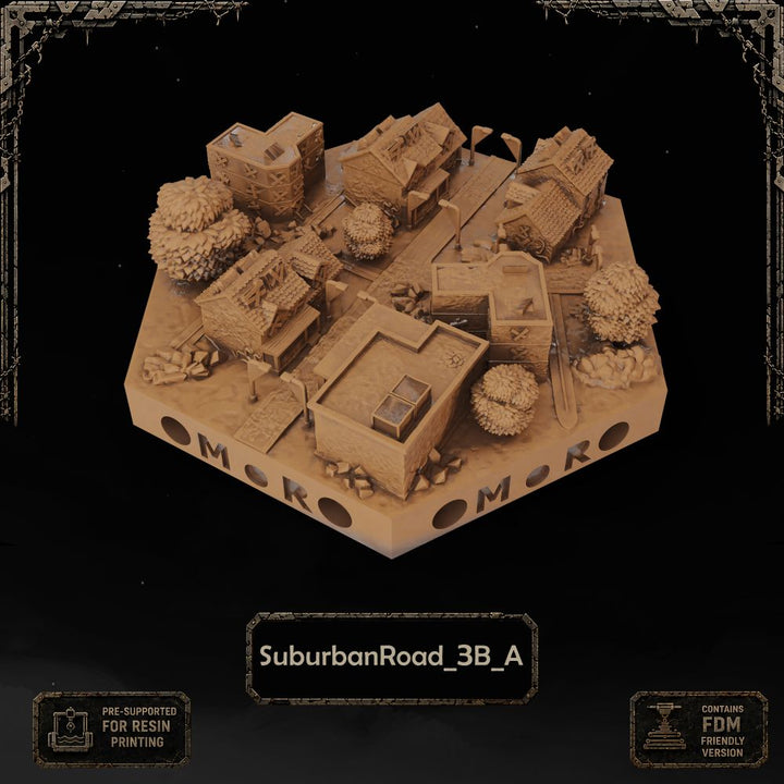 Apocalypse Suburban Road Tiles printable STL tile preview 12 — included tile image 12