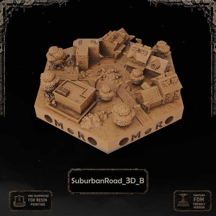 Apocalypse Suburban Road Tiles printable STL tile preview 13 — included tile image 13
