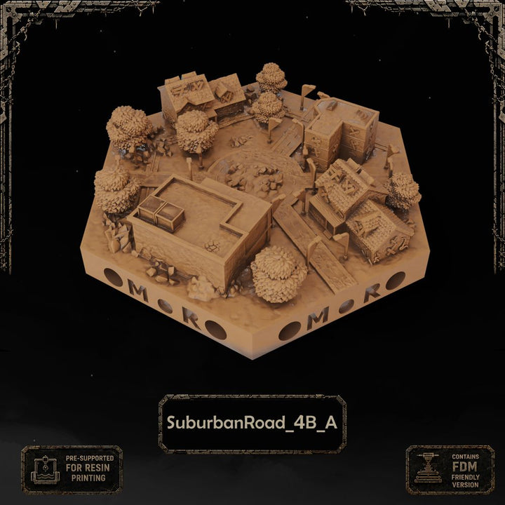 Apocalypse Suburban Road Tiles printable STL tile preview 14 — included tile image 14