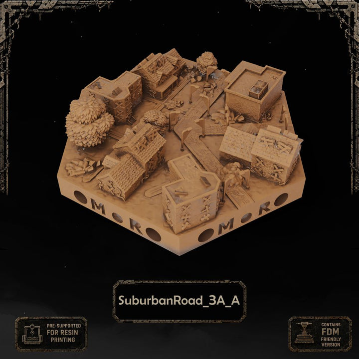 Apocalypse Suburban Road Tiles printable STL tile preview 15 — included tile image 15