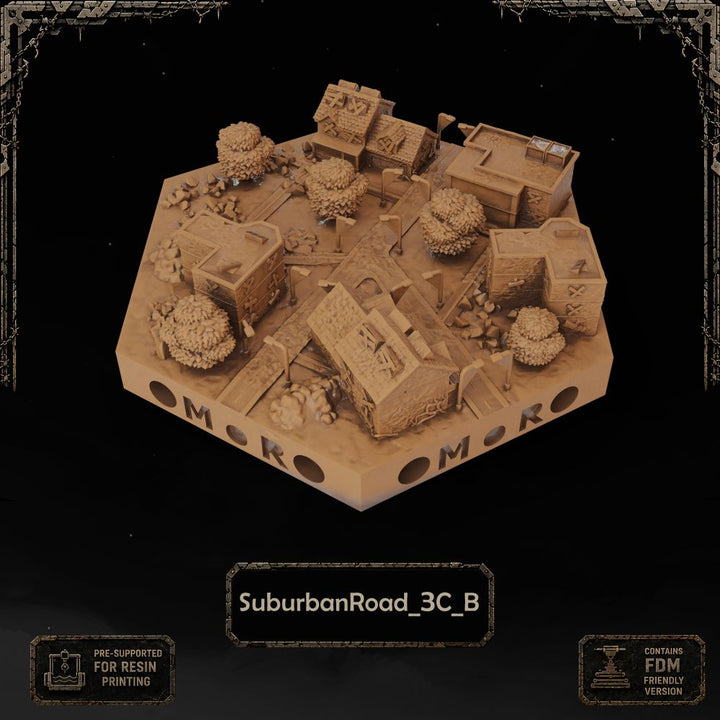 Apocalypse Suburban Road Tiles printable STL tile preview 16 — included tile image 16