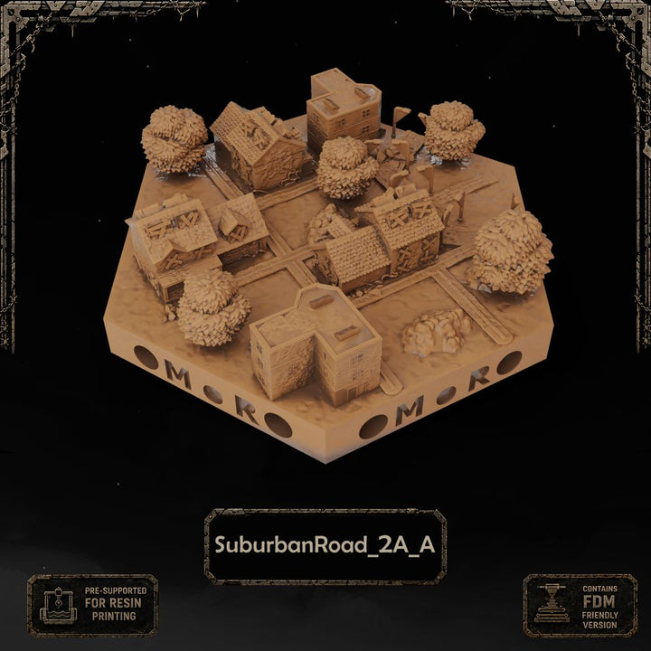 Apocalypse Suburban Road Tiles printable STL tile preview 17 — included tile image 17