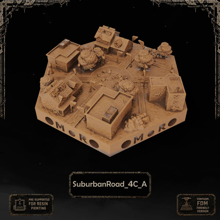 Apocalypse Suburban Road Tiles printable STL tile preview 19 — included tile image 19