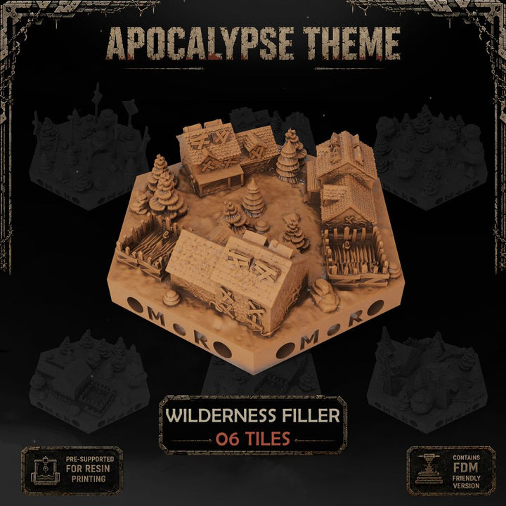 Apocalypse Wilderness Filler Tiles printable STL tile preview 1 — included tile image 1