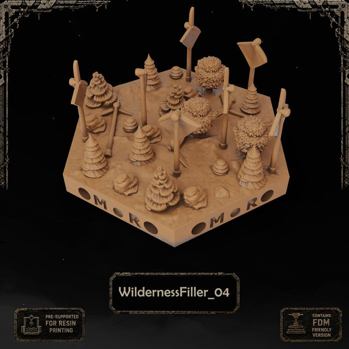 Apocalypse Wilderness Filler Tiles printable STL tile preview 2 — included tile image 2