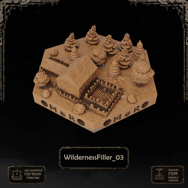 Apocalypse Wilderness Filler Tiles printable STL tile preview 3 — included tile image 3