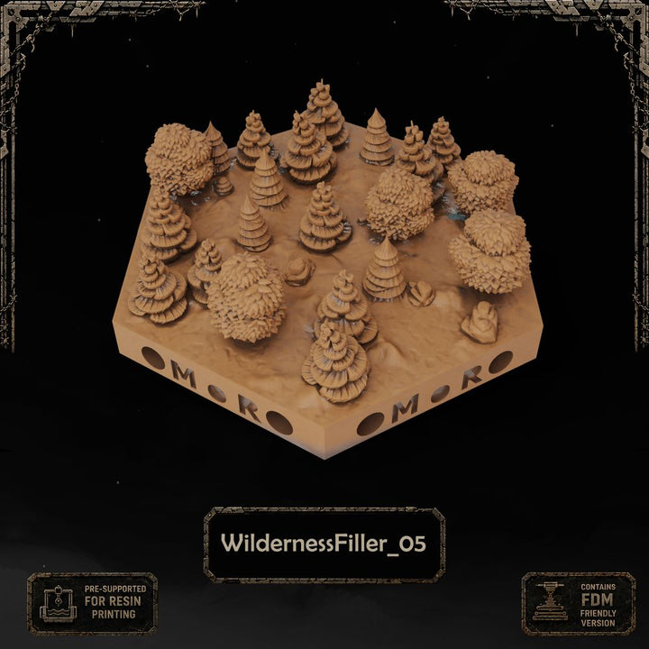 Apocalypse Wilderness Filler Tiles printable STL tile preview 7 — included tile image 7