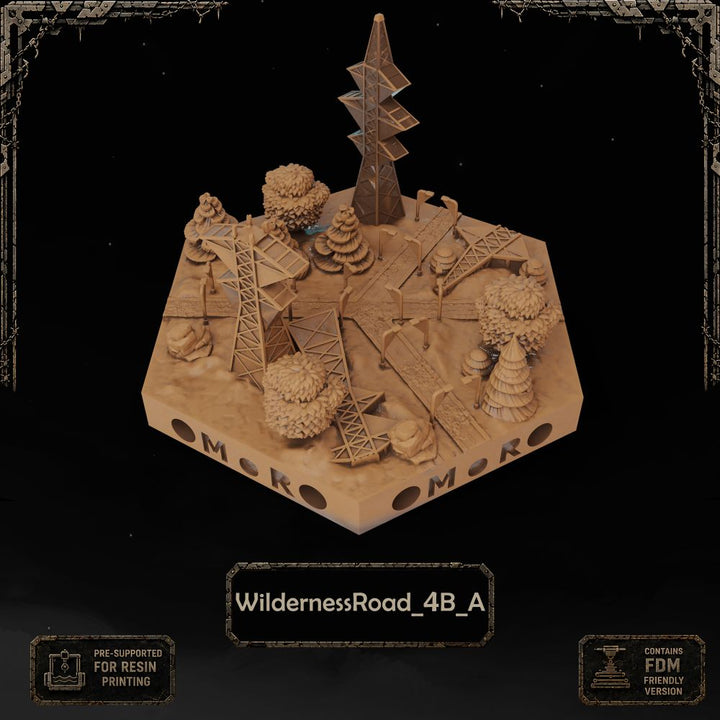 Apocalypse Wilderness Road Tiles printable STL tile preview 5 — included tile image 5