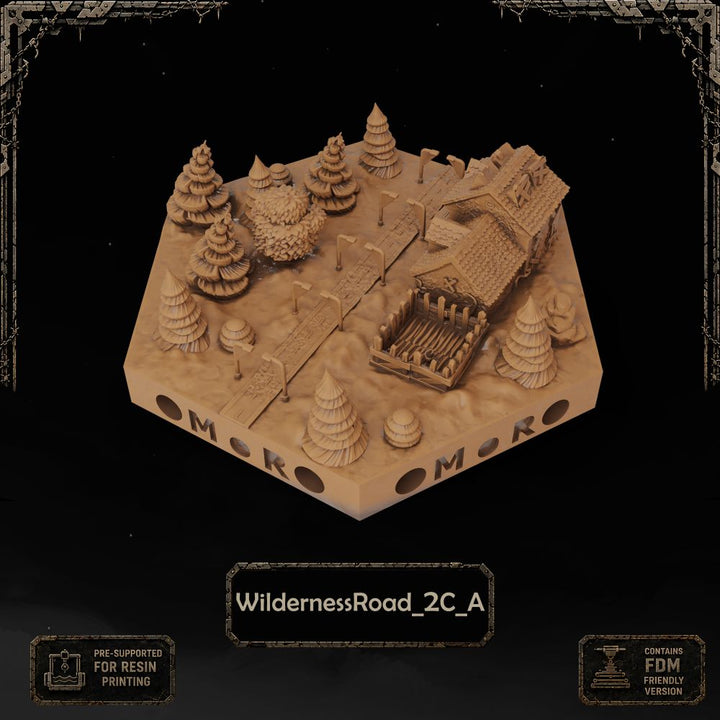 Apocalypse Wilderness Road Tiles printable STL tile preview 6 — included tile image 6