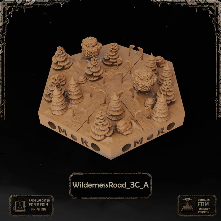 Apocalypse Wilderness Road Tiles printable STL tile preview 7 — included tile image 7