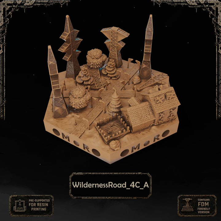 Apocalypse Wilderness Road Tiles printable STL tile preview 8 — included tile image 8