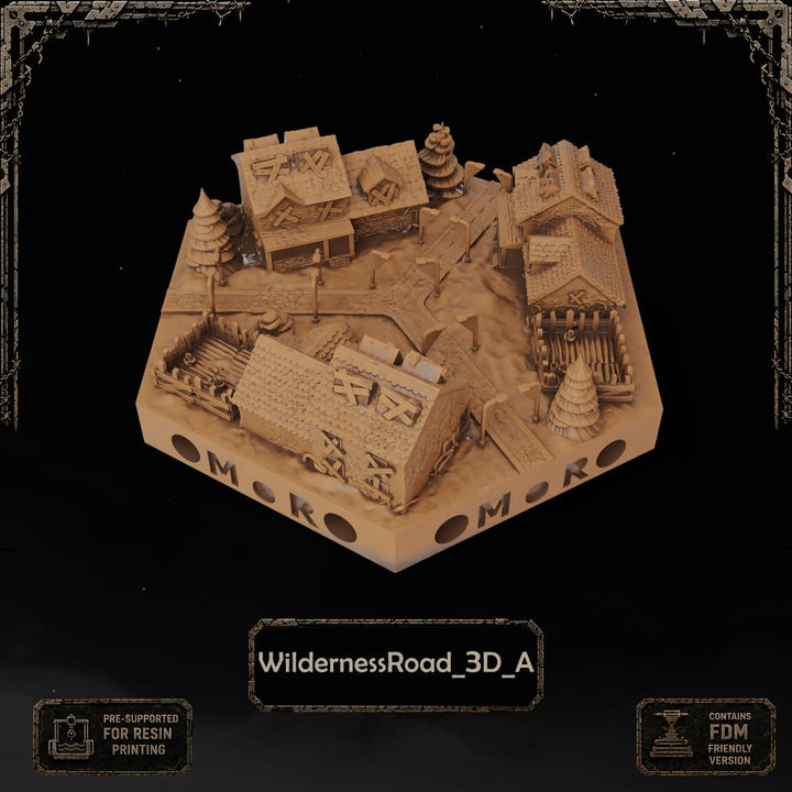 Apocalypse Wilderness Road Tiles printable STL tile preview 10 — included tile image 10