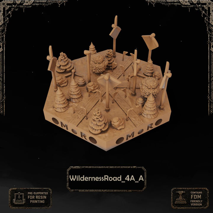 Apocalypse Wilderness Road Tiles printable STL tile preview 11 — included tile image 11
